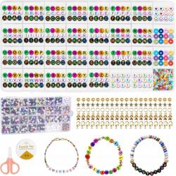Ékszerkészítő Készlet Karkötőkhöz Betűs Gyöngyökkel Diy 3440 db (B0CJ6MTNX7)