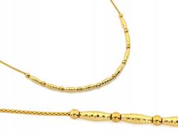 Lovrin Női arany nyaklánc 585, fényes gömb díszekkel, r45 elegáns (Lovrin)