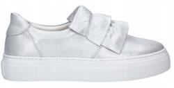 Marc O'Polo Női mokaszin, ezüst színű, bőr, díszített, 40-es méret (801 14463503 101 165 SILVER)