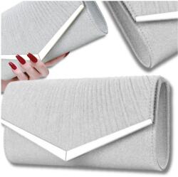 EdiBazzar Ezüst Színű, Csillogó Női Alkalmi Táska Borítéktáska Elegáns Estélyekre (5905884067086)