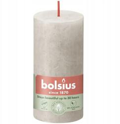 Bolsius Rusztikus díszgyertya, oszlop alakú, tönk hatású, "Rustic Szürke Homok" Bolsius 10 cm (8717847147936)