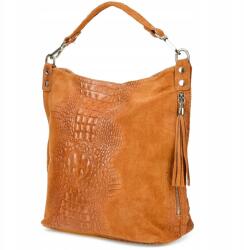 Beltimore Croco shopper velúrbőr kézitáska, nagy