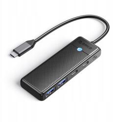ORICO Hub Elosztó Adapter Usb-c-ről 2X Usb-a Usb-c Laptophoz Fekete (6942227138316)