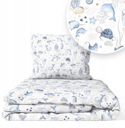 Ankras Ágyneműhuzat 135x100 Gyerek 2EL 100x135 Kiságyhoz (MORSKIE BABY P-2 135/100 40/60 NIEBIESKI)