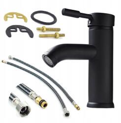 Maibang Mosdó Csaptelep Alacsony Álló Fekete Loft Fürdőszoba Csaptelep Pultra Szerelhető Matt (S3020A)