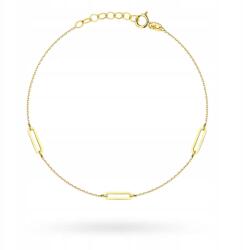 Lovrin 585-ös sárga arany karkötő három szemmel egy finom láncon (Lovrin)