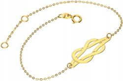 Lovrin Arany karkötő 585 divatos áttört csomó női celebkarkötő 14kt ajándékba (Lovrin 61004)