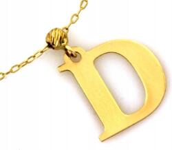 Lovrin Elegáns, 585-ös arany nyaklánc "D" betűvel, 14K arany láncon