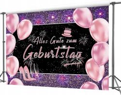  Születésnapi Háttér Party Dekorációs Banner 210 x 150 cm Rózsaszín (B09VFZ4S76)
