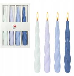 Kék spirál gyertyák, illatmentes, 19 cm, 4 db (B0CHMDTB7Y)