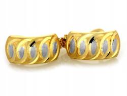 Lovrin Arany fülbevaló 585 kétszínű lemezkékkel, angol kapcsos, 1.38g, divatos női modell (60978882)