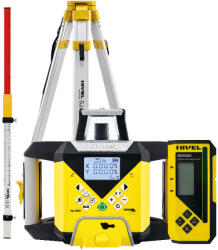 Nivel System Nivelă laser rotativă cu fascicul verde Nivel System NL740G Digital, cu senzor digital RD500G, pantă digitală pe axul X și Y, autoaliniere, telecomandă, trepied SJJ1, stadie LS24 (NL740G Digital SJJ1 
