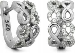 Lovrin 925-ös ezüst fülbevaló, angol kapcsos, divatos, végtelen jellel