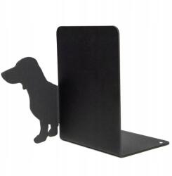 Könyvtámasz kutya Dakszhund fém fekete porszórt (Podpórka do książek metalowa)