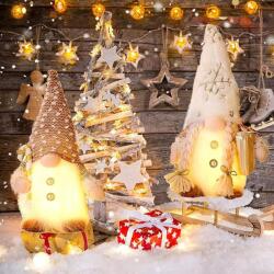 Karácsonyi Led Törpe Szett 3 Darab Plüss Figurák Világítással (B0DFMB6WMN)