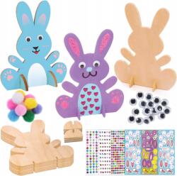  Kreatív húsvéti készlet, húsvéti díszek gyerekeknek, 12 nyuszi (14960)