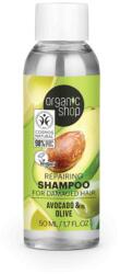 Organic Shop Sampon pentru par uscat cu avocado si masline, 50ml, Organic Shop
