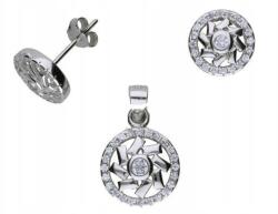 Lovrin Ezüst 925 szett fülbevaló medál karika divatos minta ajándékba divatos (Lovrin 68351)