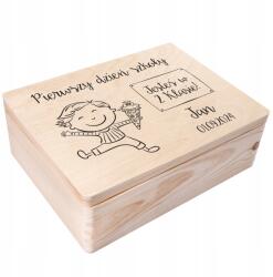 Creative Deco Fadoboz ajándékként iskolai emlékekhez, gravírozott, 40x30 cm-es (JANCDSD140BCUSTOMSCHOOLDAYBOYFBM)