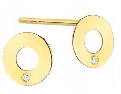 Lovrin Arany fülbevaló 585 karika gyémántokkal, stekkeres, ajándékba, 14k (LOVRIN)