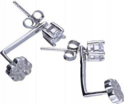 Lovrin Ezüst fülbevaló 925 négylevelű lóhere cirkóniákkal 2, 40g női ezüst látványos (Lovrin 48391)