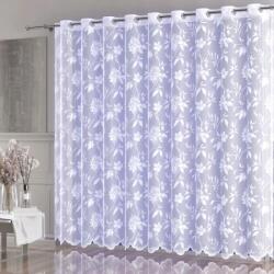 Wisan Elegáns jacquard függöny fehér virágokkal Islia átlós 500x250 cm (AWW10185)