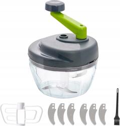  Kézi Zöldségaprító, 3 pengével, keverővel, zöldségekhez, gyümölcsökhöz (5906792630676)