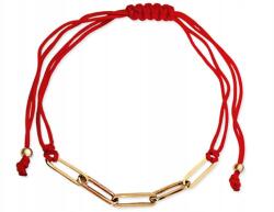 Lovrin Arany karkötő 585 zsinóros, nagy arany anker szemekkel, piros (Lovrin 103570)