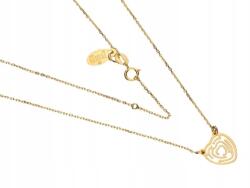 Lovrin 925-ös sterling ezüst női nyaklánc, aranyozott, szív alakú medállal, ajándéknak (Lovrin 64742)