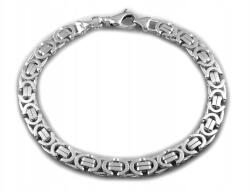 Lovrin Ezüst férfi karkötő 925, súlya 21, 86g, királyi szövésű, fényes, 7mm, 22cm (45938198)