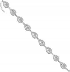 Lovrin 925-ös ezüst karkötő Cirkónia Köves Cseppekkel divatos minta, ajándék ötlet nőknek (Lovrin 59595)