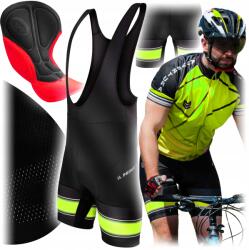 Ercole Kerékpáros nadrág kantárral, géles betéttel M-es méret (R0042_M_LIMONKOWE)