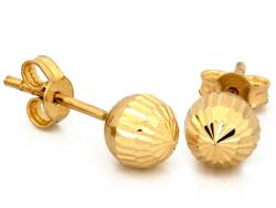 Lovrin Divatos gömb fülbevaló 585 arany női stiftes záródás 1.02g fényes