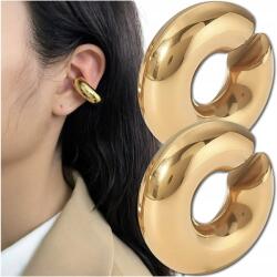 EdiBazzar fülbevaló, 316L sebészeti acél, 29×10mm, 18K arannyal bevonva