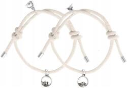  Mágneses karkötő szett pároknak ajándékba, két darabos zsinór karkötő szett (N127)