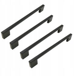 B&B 4 db Fekete bútorfogantyú 160 mm-es fém fogantyú konyhabútorhoz (Z4 U107 L160 CZ)