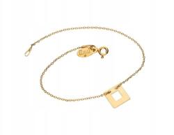 Lovrin 925-ös ezüst karkötő, aranyozott, divatos négyzetes mintával, ajándéknak is kiváló (Lovrin 63808)