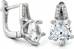 Lovrin 925-ös ezüst fülbevaló, klasszikus, angol záras, cirkónia kövekkel díszítve