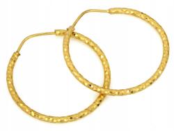 Lovrin Ezüst fülbevaló 925 aranyozott karika fényes 26mm 1.77g ajándék divatos