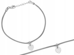 Lovrin Ezüst karkötő 925 20cm szívvel, súlya 2, 12g, ajándékba, divatos minta (60103789)