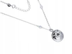 Lovrin Ezüst nyaklánc 925-ös, cirkónia köves gömbbel és divatos medállal, ajándéknak is kiváló (Lovrin 64364)