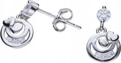 Lovrin Ezüst 925 szív fülbevaló cirkónia kövekkel 1, 21g eredeti, stekkeres (Lovrin 45950)