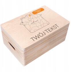 Creative Deco Fa doboz címmel ajándék születésnap évforduló esküvő gravírozás 30x20 (JANCDSD130CUSTOMMAPHOMEBOXFBM)