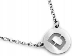 Lovrin Eredeti ezüst nyaklánc kör alakú medállal, "D" betűs monogrammal, r44, 925-ös ezüst