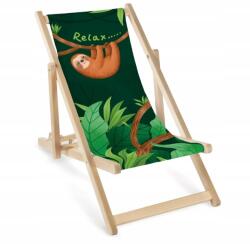 Allbag Gyermek Fa Napágy Relax Leniwiec Mintával, Sötét, Strandi, Öko (PŁACHTA 152)