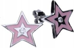 Lovrin Ezüst fülbevaló 925 rózsaszín csillag 1, 50g eredeti női ajándék (Lovrin 47405)