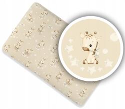 Ankras Pamut Lepedő Kiságyba 160x80 Mintás! (PRZEŚCIERADŁO BAW. 160/80 ŻYRAFKI BEŻOWE)