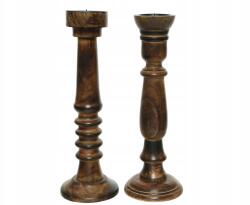 Kaemingk Fa gyertyatartó natúr barna magas (świecznik drewniany)