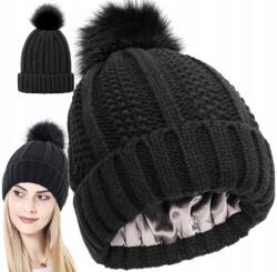 EdiBazzar Női bélelt téli sapka pomponnal Meleg (8900851287662)