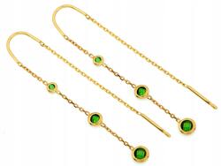 Lovrin Női arany fülbevaló 585-ös finomságú cirkónia kövekkel, 1.63g súlyú, függő, 14 karátos, ékszerésztől (64258844)